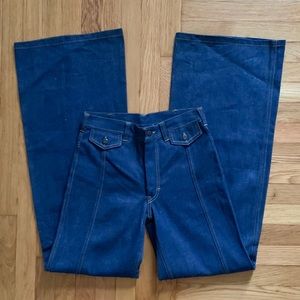 Deadstock 1970s wide leg mega flares XS